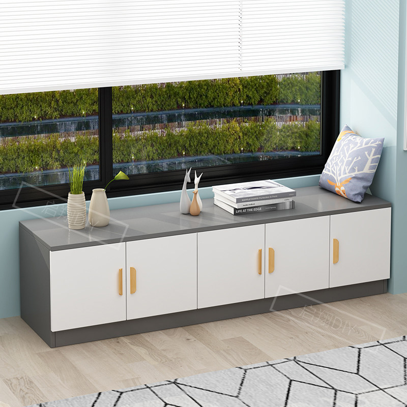 窗边柜子定制飘窗阳台柜储物柜自由自由组组合飘窗柜