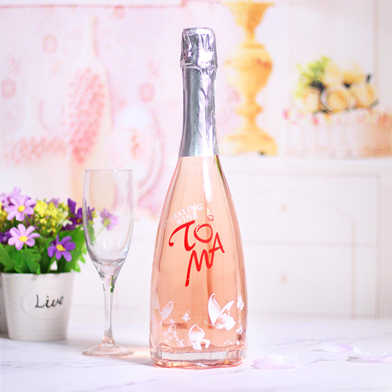 朵玛桃红香槟起泡酒750ml 玫瑰海岸气泡酒甜酒 高颜值女生酒