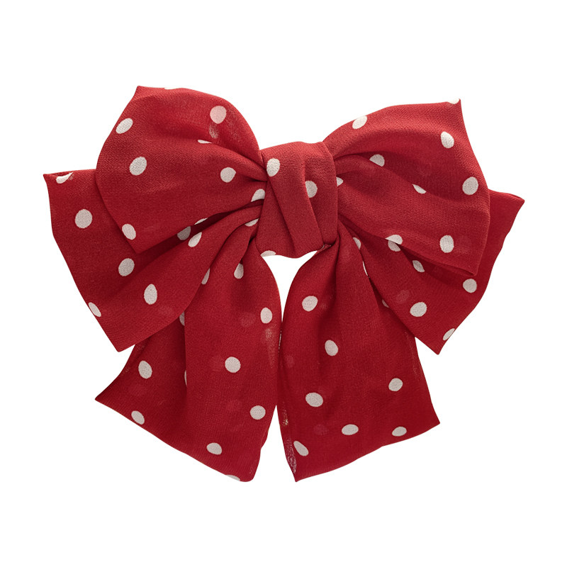 红色蝴蝶结发夹女顶刘海网红后脑勺发饰日系复古发饰