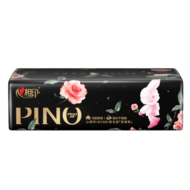 心相印品诺抽纸整箱太空玫瑰香氛4层柔厚面巾抽纸