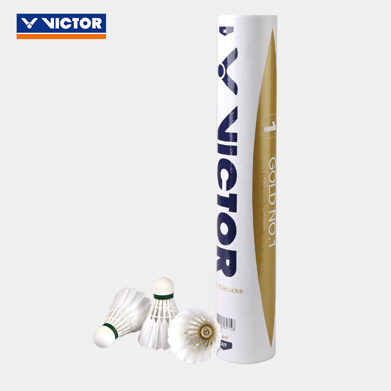 victor威克多羽毛球鸭毛训练比赛12只金黄一号gd1羽毛球