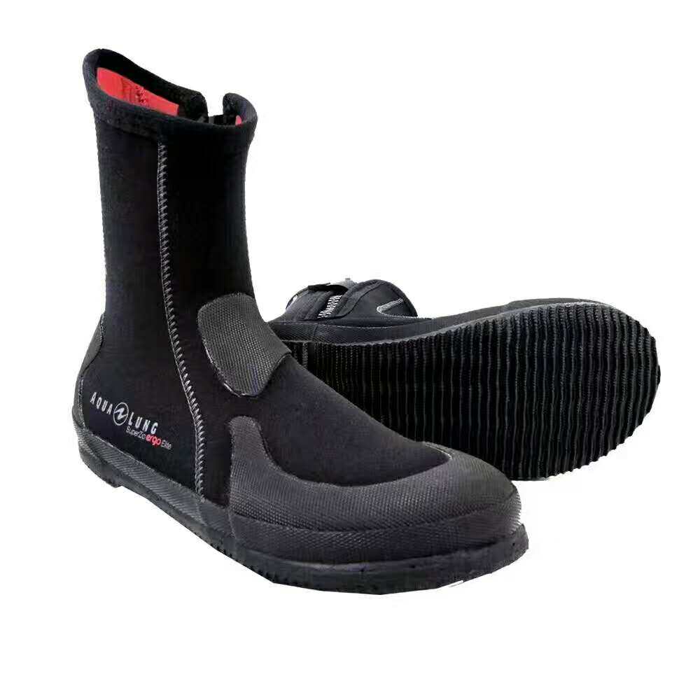 潜水aqualung水靴5mm长筒正品舒适专业装备潜水靴