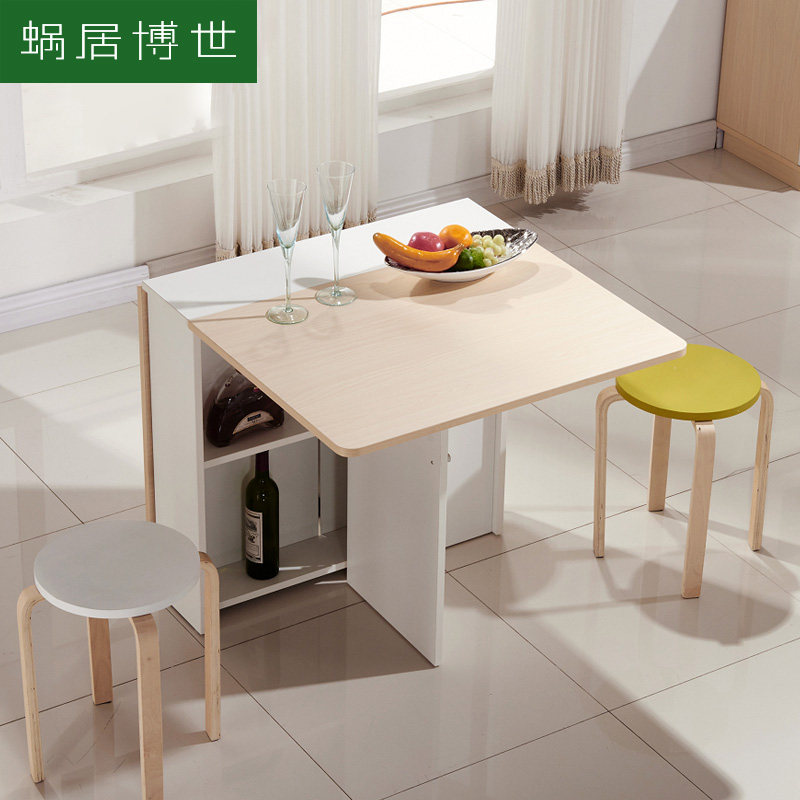 折叠桌子餐桌小户型家用简约长方形吃饭桌子可伸缩多功能家用书桌