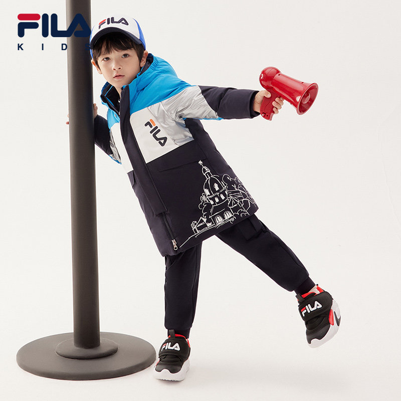fila斐乐童装儿童羽绒服2022冬季新款小童鹅绒羽绒服
