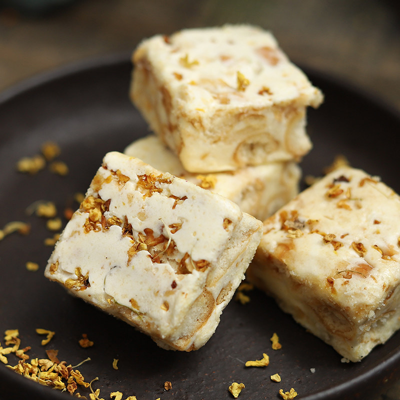 广西桂林特产桂花玫瑰雪花酥牛扎手手工美食传统中式糕点