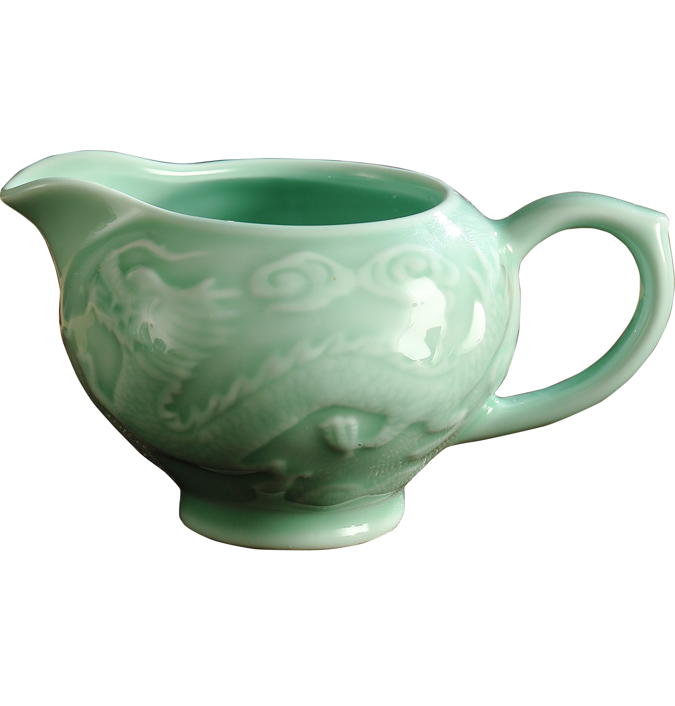 龙泉青瓷公道杯鲤鱼茶具配件过滤器小号鹰嘴公平杯陶瓷分茶器茶海