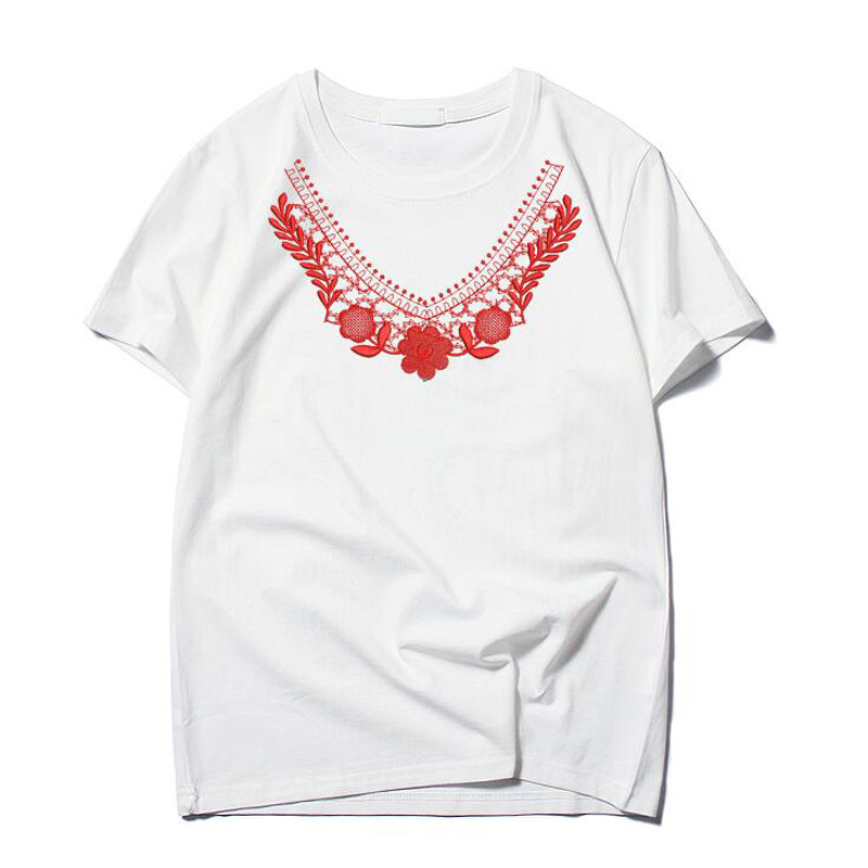 纯棉宽松文字刺绣t恤短袖定制男女情侣闺蜜装diy半袖上衣潮印logo