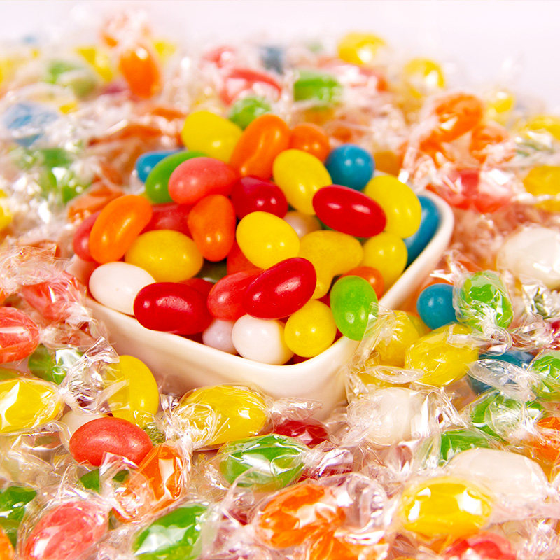 彩虹散装七彩多味豆小颗粒彩糖幼儿园糖果奖励传统糖果