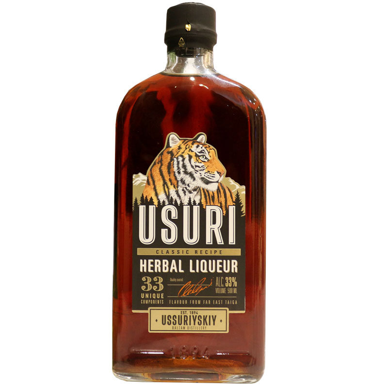 俄罗斯原装进口usuri虎头牌草酊33种植物香酊调配伏特加力娇酒
