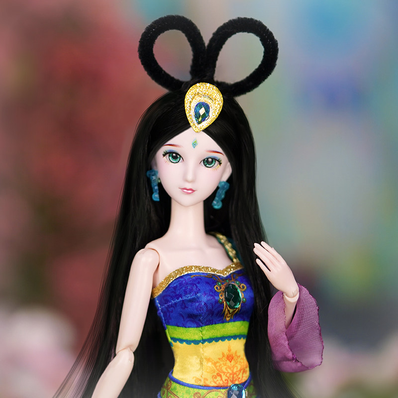 娃娃叶罗丽女孩儿童玩具衣服套装礼盒生日礼物蓝孔雀娃娃