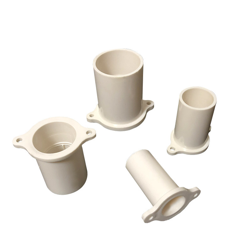 pvc带座直接 电线管预埋直接 带耳朵接头 带脚直通 16 20 25 32