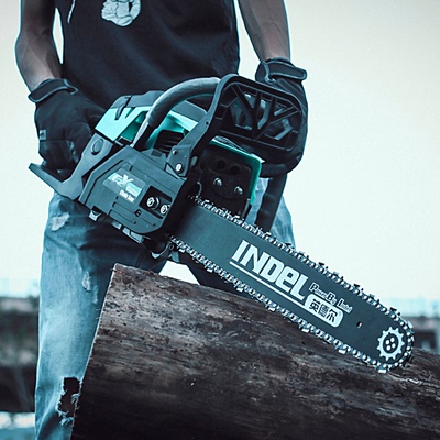 英德尔油锯家用伐木锯汽油链锯ex726a大马力电锯修枝锯砍木机