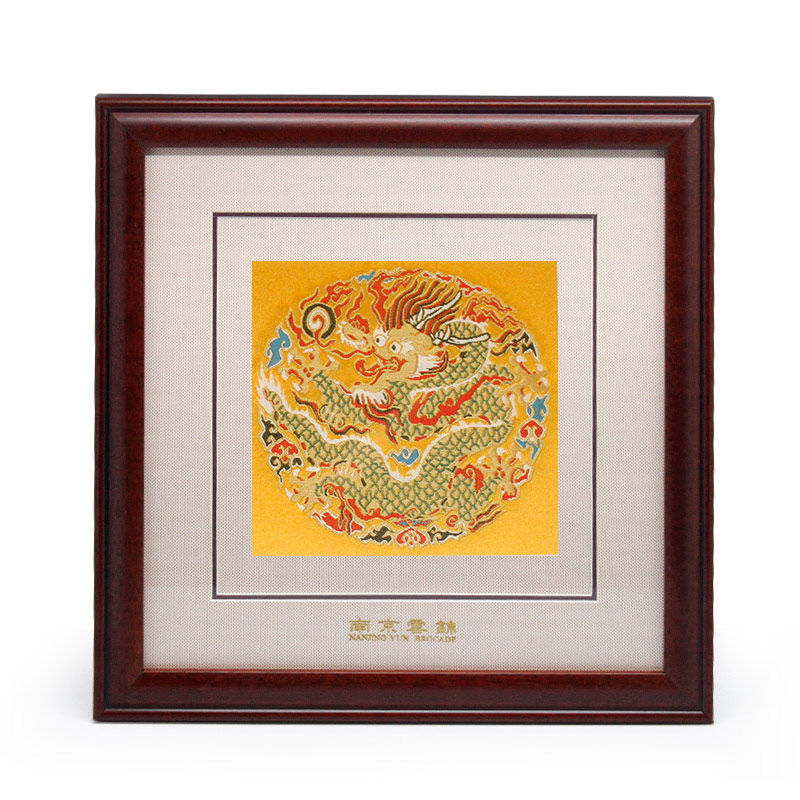 手工云锦挂画装饰画中国国风工艺品实木刺绣客厅刺绣