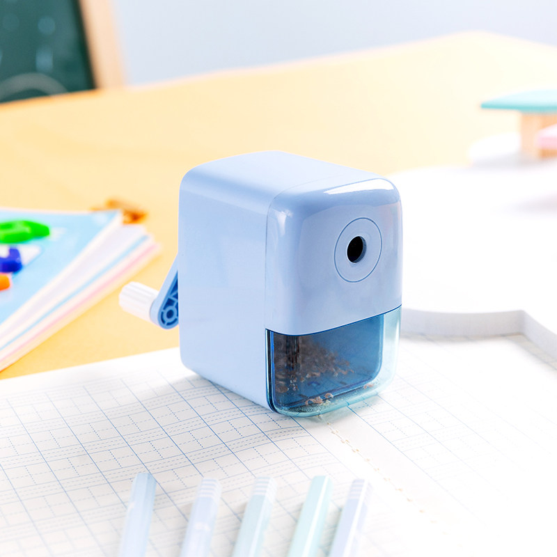 铅笔得力自动进笔削笔机小学生削笔三角六角刨笔卷笔器