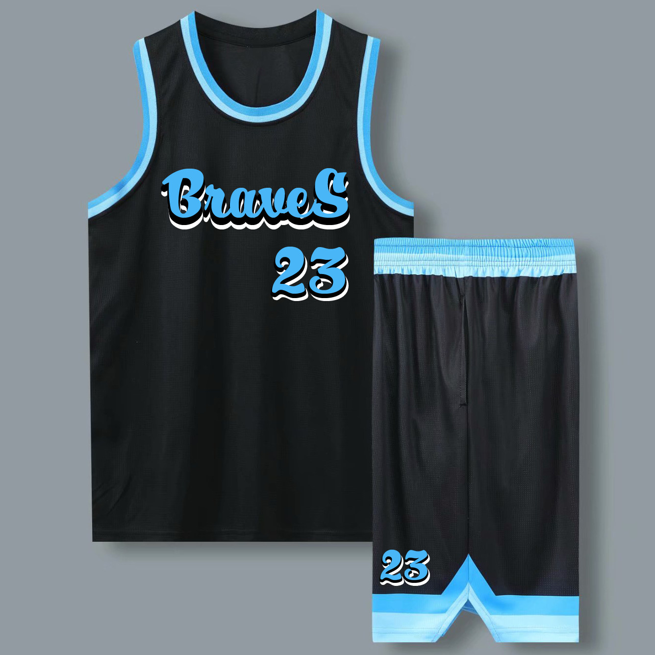 篮球球衣新款套装比赛队服印号双口袋定做团购篮球服