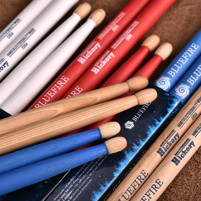 【鼓棒】hun汉牌鼓棒蓝火架子鼓鼓棒汉旗5a木质鼓锤彩色