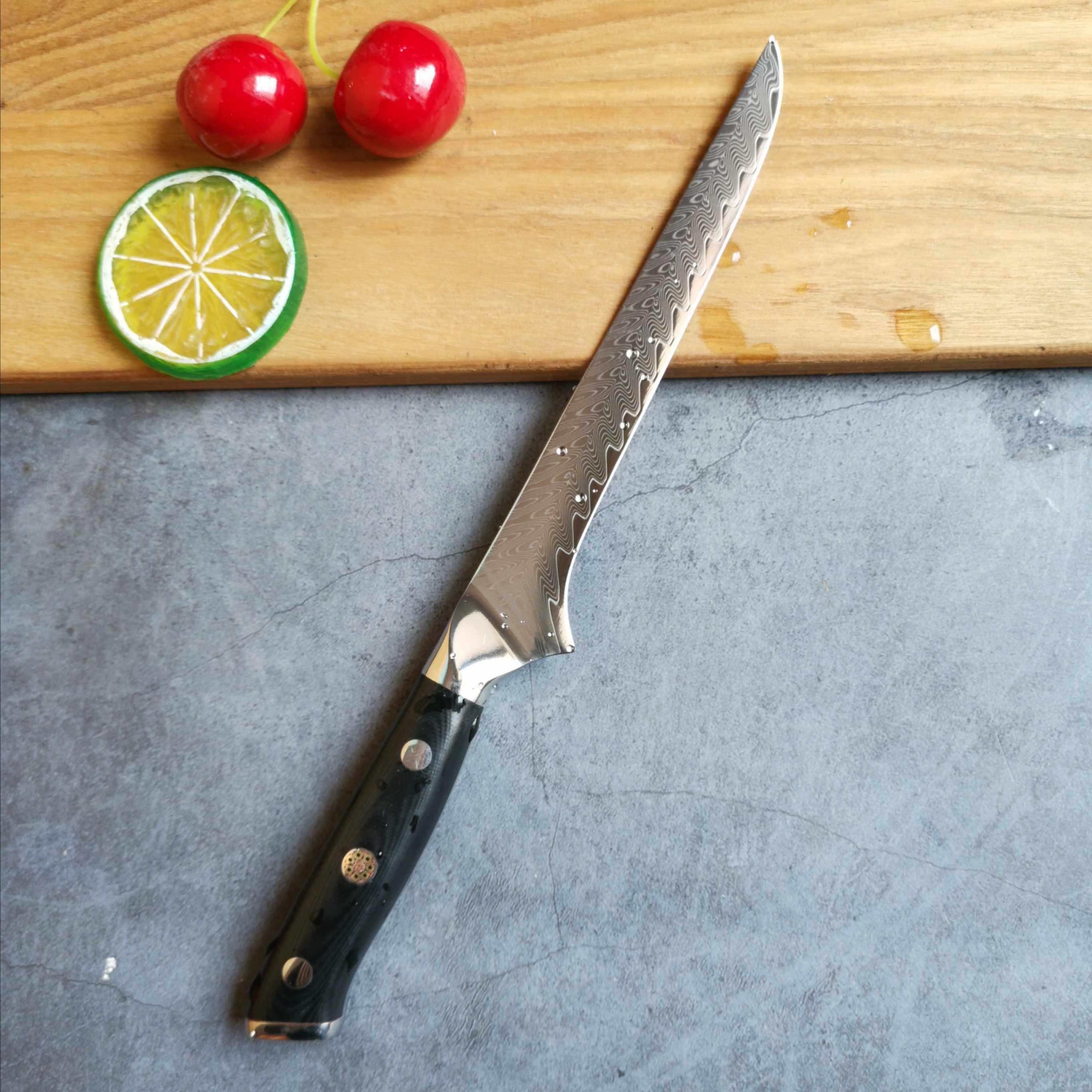 大马士革vg10剔骨刀肉联厂专用宰羊剔肉刀剃骨分割菜刀