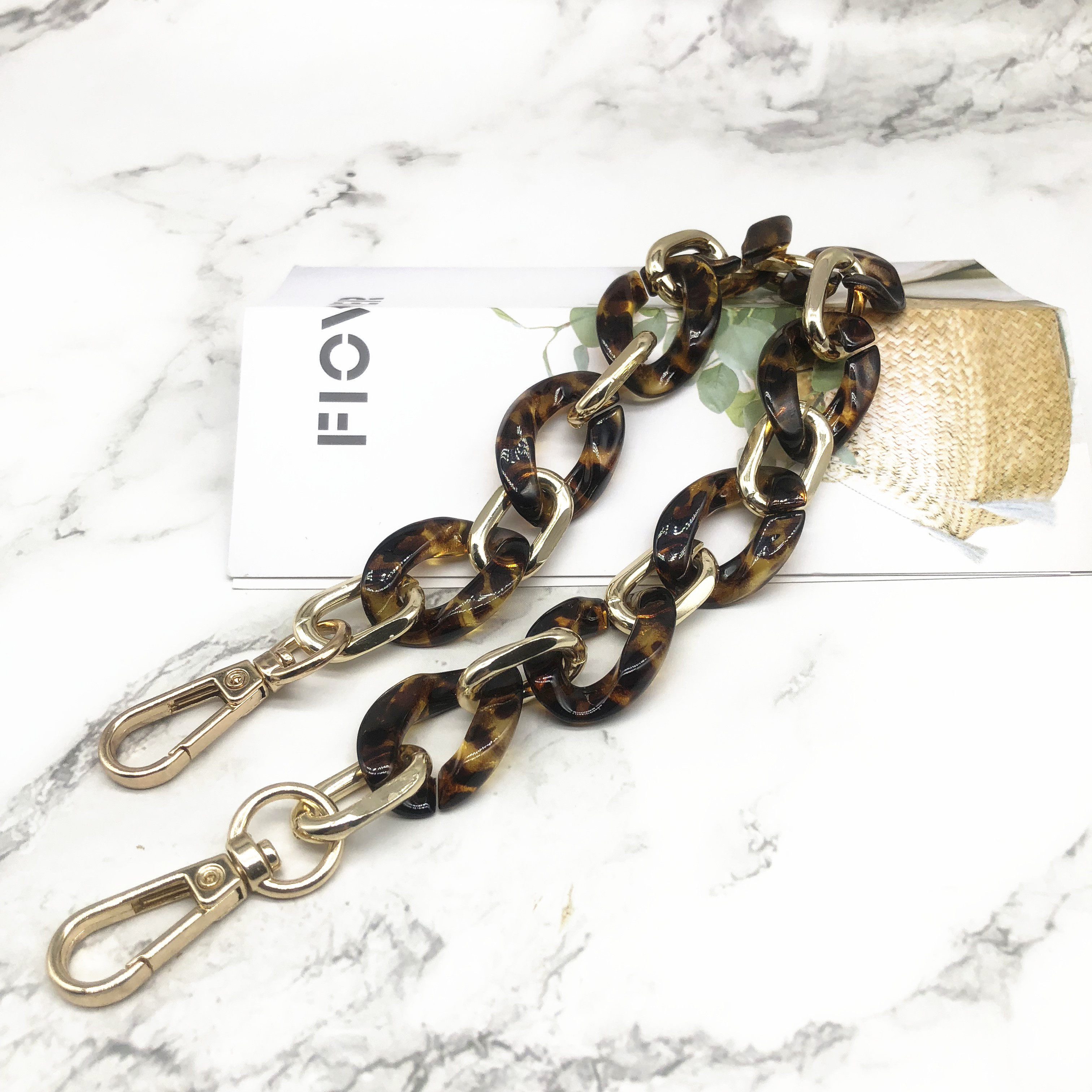 小红书包链泫雅风亚克力链条树脂链条五金包链肩带亚克力装饰链