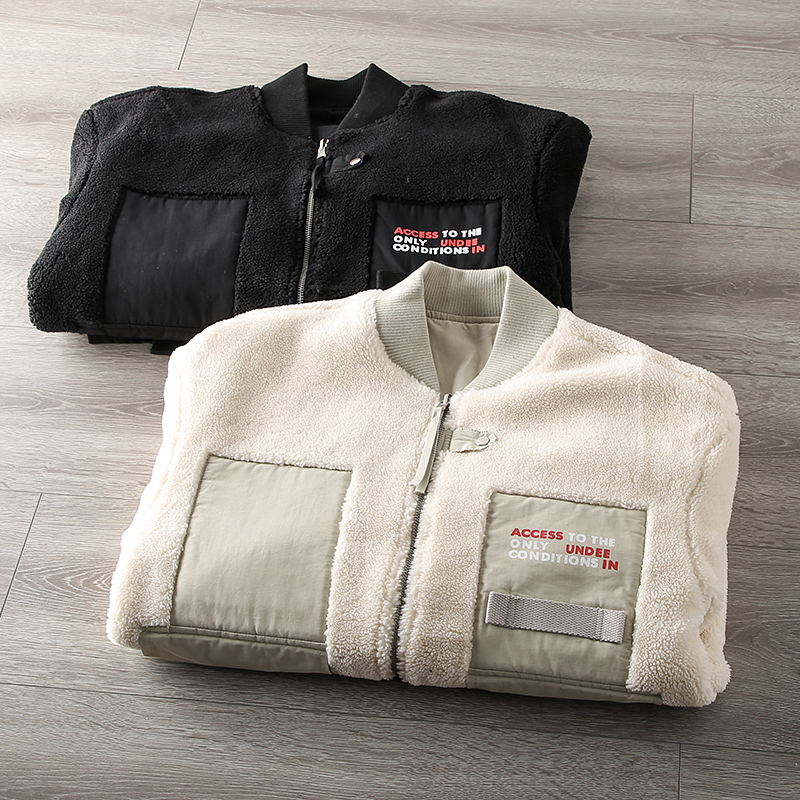 年末特献！男女同款！双面穿飞行外套！秋冬羊羔绒口袋工装外套潮