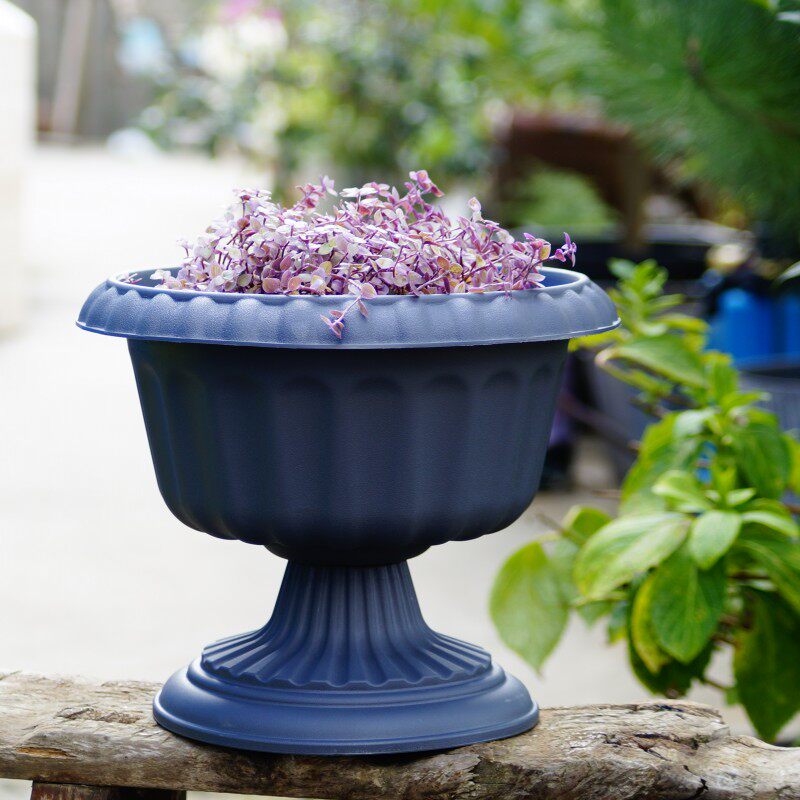 上上花田酒杯罗马盆高脚盆草花树脂花盆塑料花盆