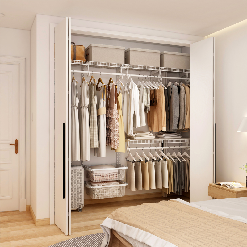 铂耐步入衣帽间定制金属衣柜卧室组合开放式储物间衣柜