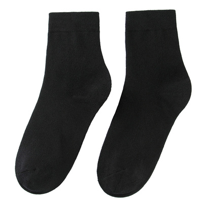 黑色袜子女纯棉中筒袜夏季南极人长筒长袜