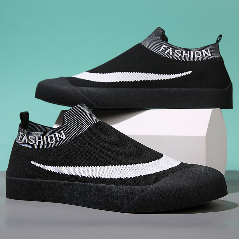 夏季新款袜子潮鞋45大码一脚蹬透气鞋子男46加肥网面休闲帆布板鞋