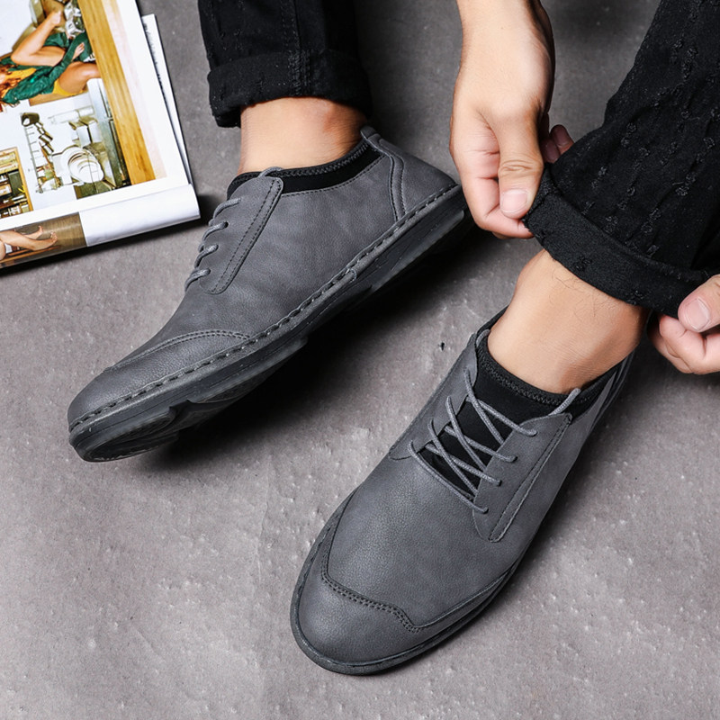 商务休闲皮鞋男48秋季特大码45百搭板鞋46青年加宽加大号47男鞋子