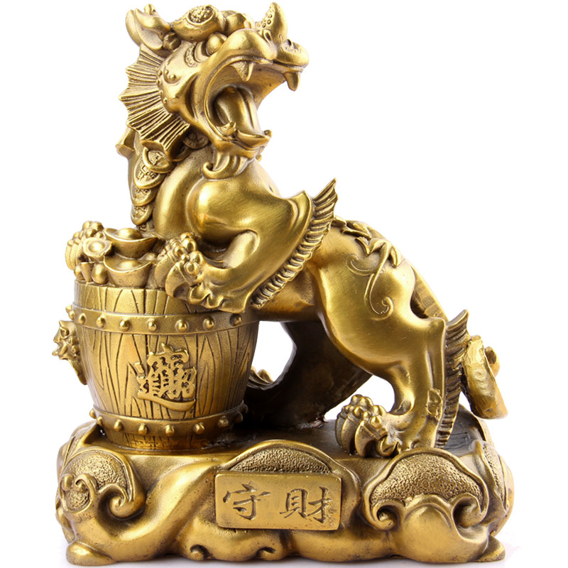 铜貔貅家居摆件 铜聚宝盆貔貅家居摆件