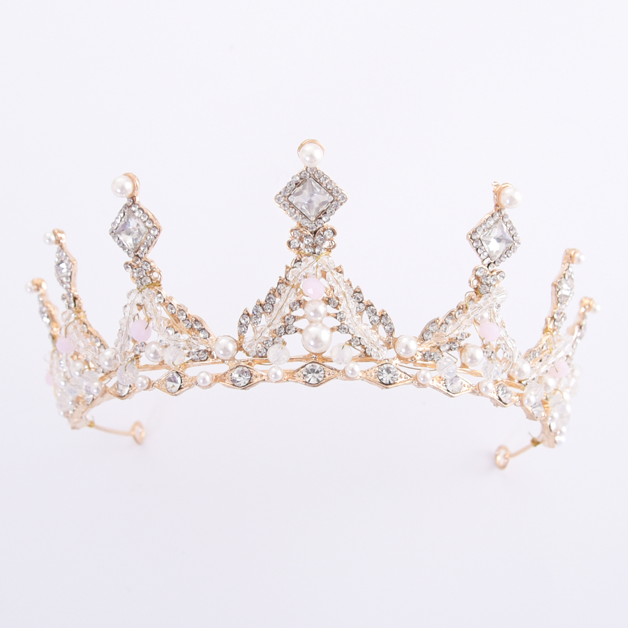 新娘头饰高档欧式水晶女王王大皇冠耳环公主发饰