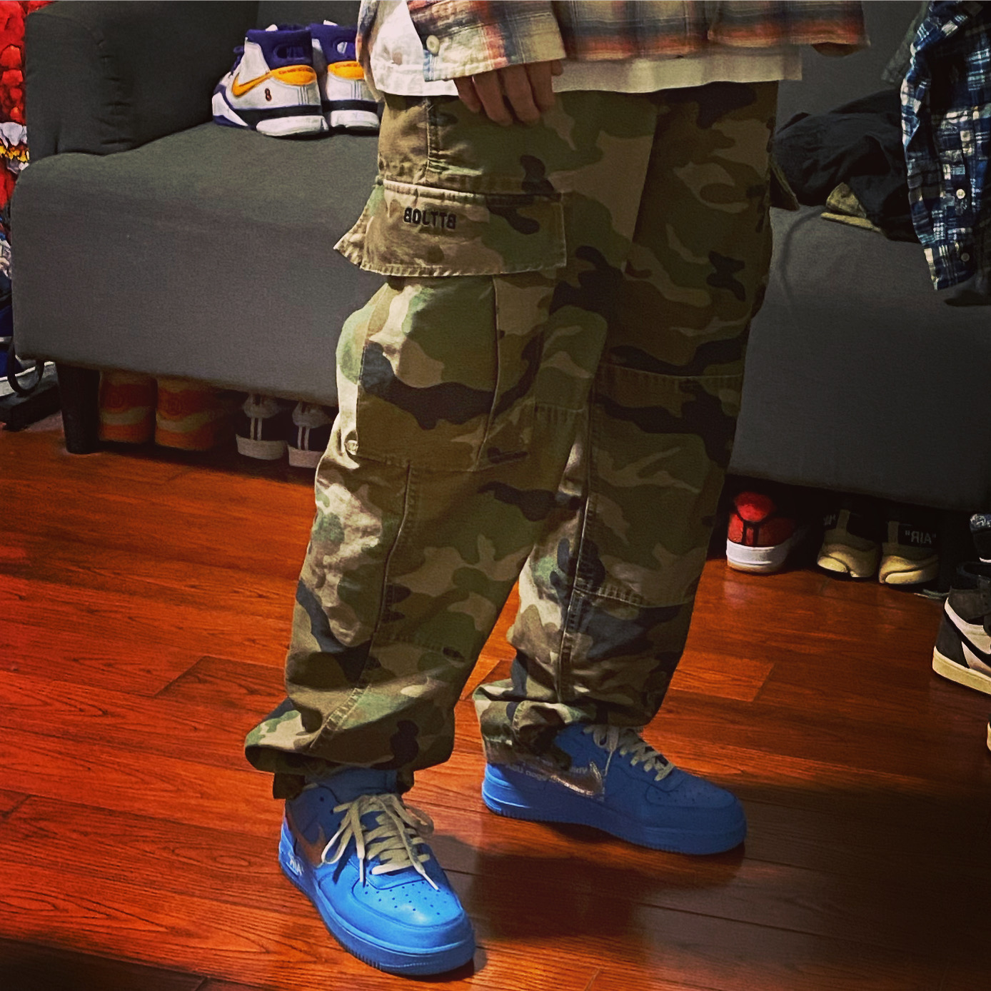 BTTJOB Double pocket camouflage pants#冰丝棉工装迷彩裤