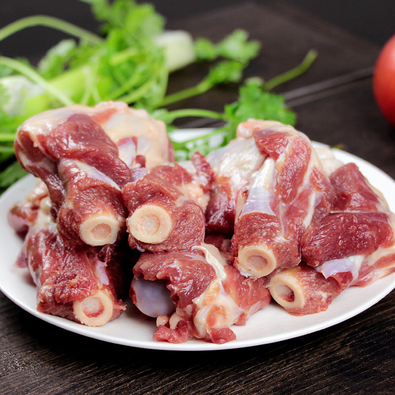 吉日木图 新鲜羊汤骨内蒙古乌珠穆沁羊肉羊骨髓羊肉棒骨羊骨头2斤