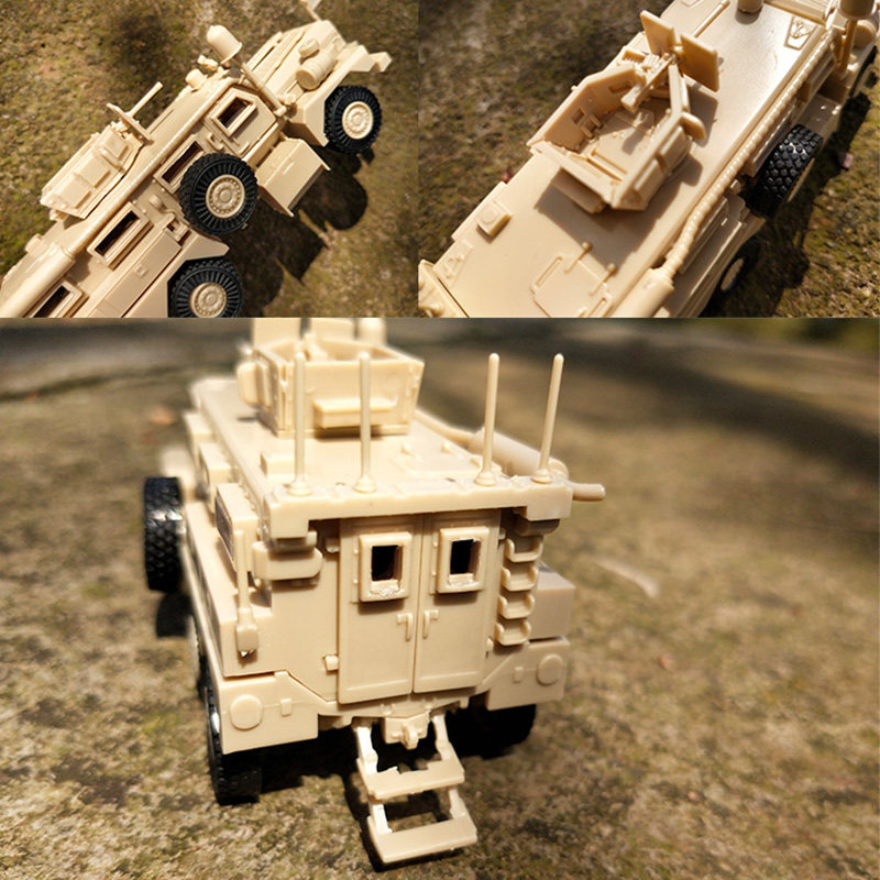 4d军事模型静态免胶战车伏击战伏击地雷拼装6x6坦克