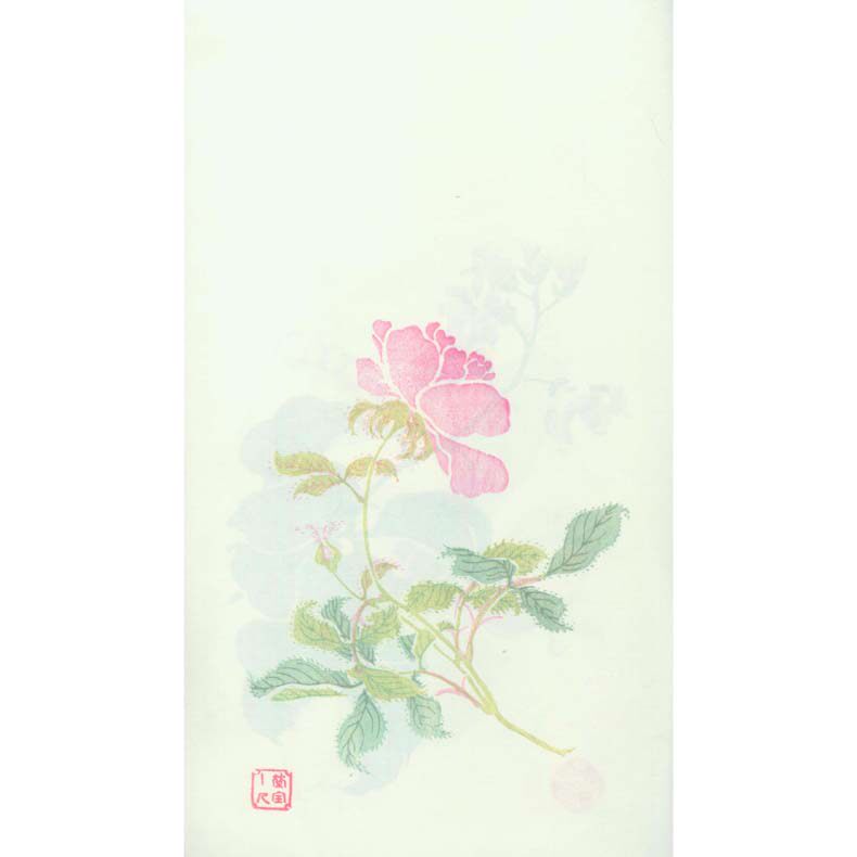 美术拱花木刻彩印笺谱作品集赏析水印笺纸印制信笺古今名人藏版画笺