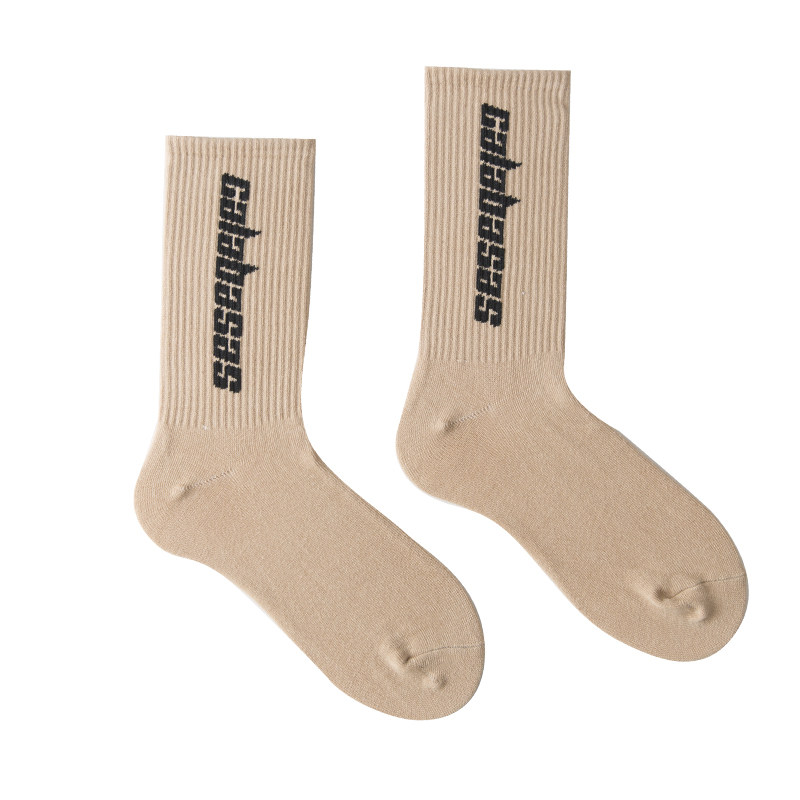 3双装calabasas字母潮袜侃爷ins欧美街头短袜