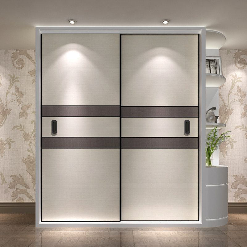 衣柜推拉门定做衣柜门移门定制实木滑移门现代简约欧式衣橱壁柜门