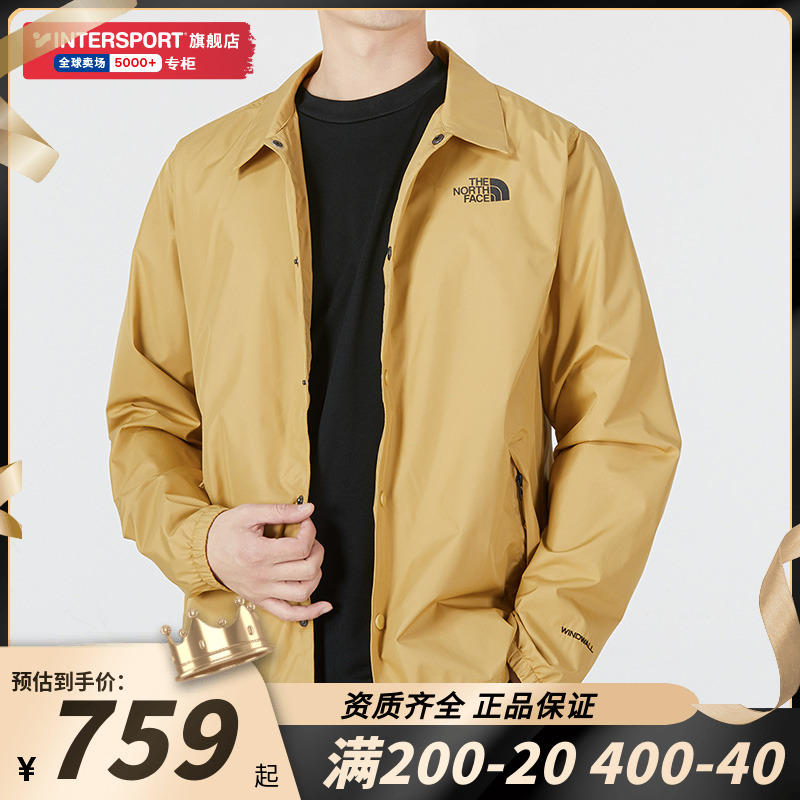 北面官方长袖衬衫男2022秋季新款户外运动服翻领上衣官网外套夹克