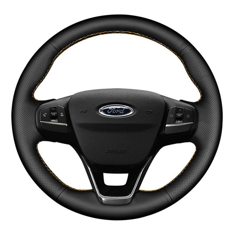 福特19款福克斯圆形方向盘套专用手20款锐际改装方向盘套