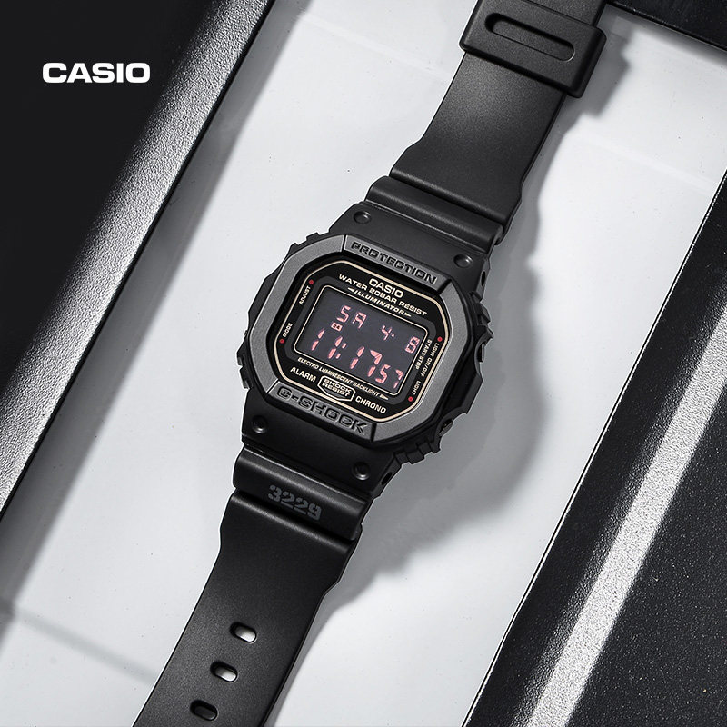 卡西欧旗舰店dw5600ms防水小方方块男士手表官网官方日韩腕表