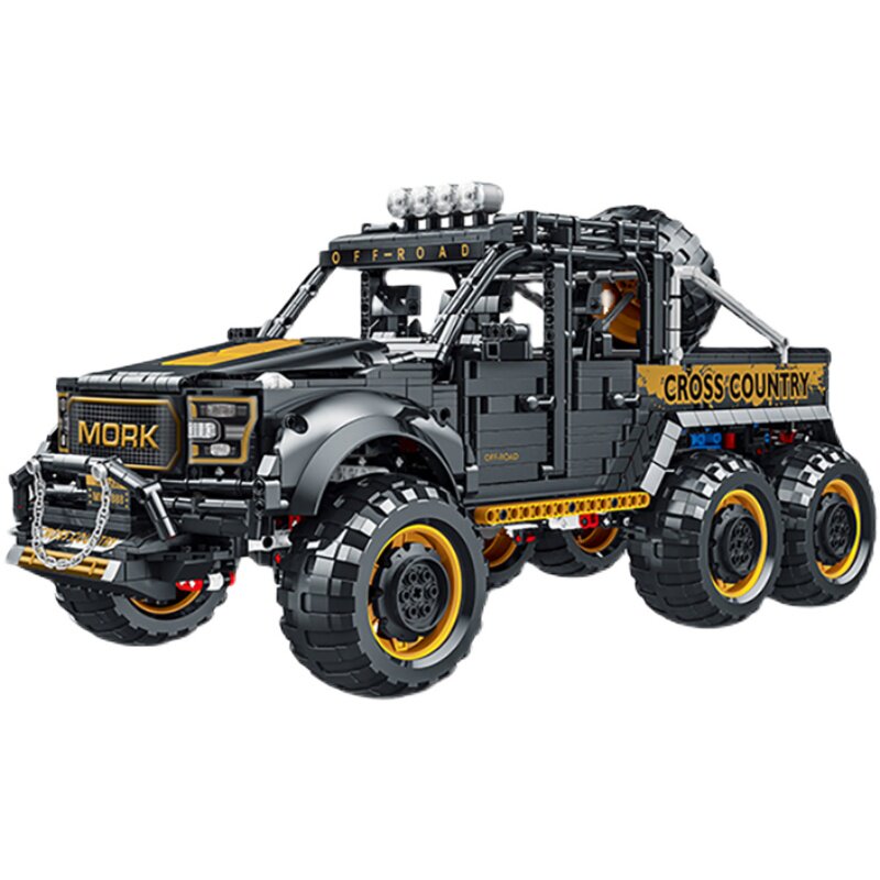 兼容乐高猛禽六轮遥控越野车皮卡模型男孩高难度拼装塑料积木