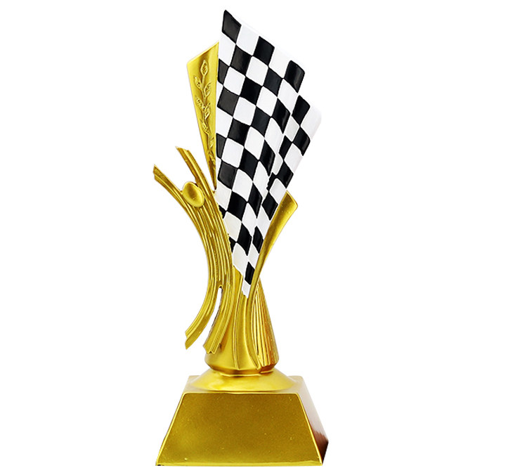 赛车树脂奖杯模型摆件冠军杯摩托车旗子奖品奖牌球迷用品