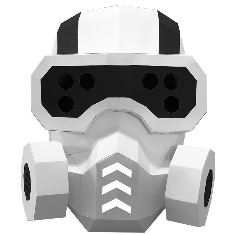 创意防毒头套创意手工diy瘟疫医生3d折纸赛博朋克cos全脸生化面具