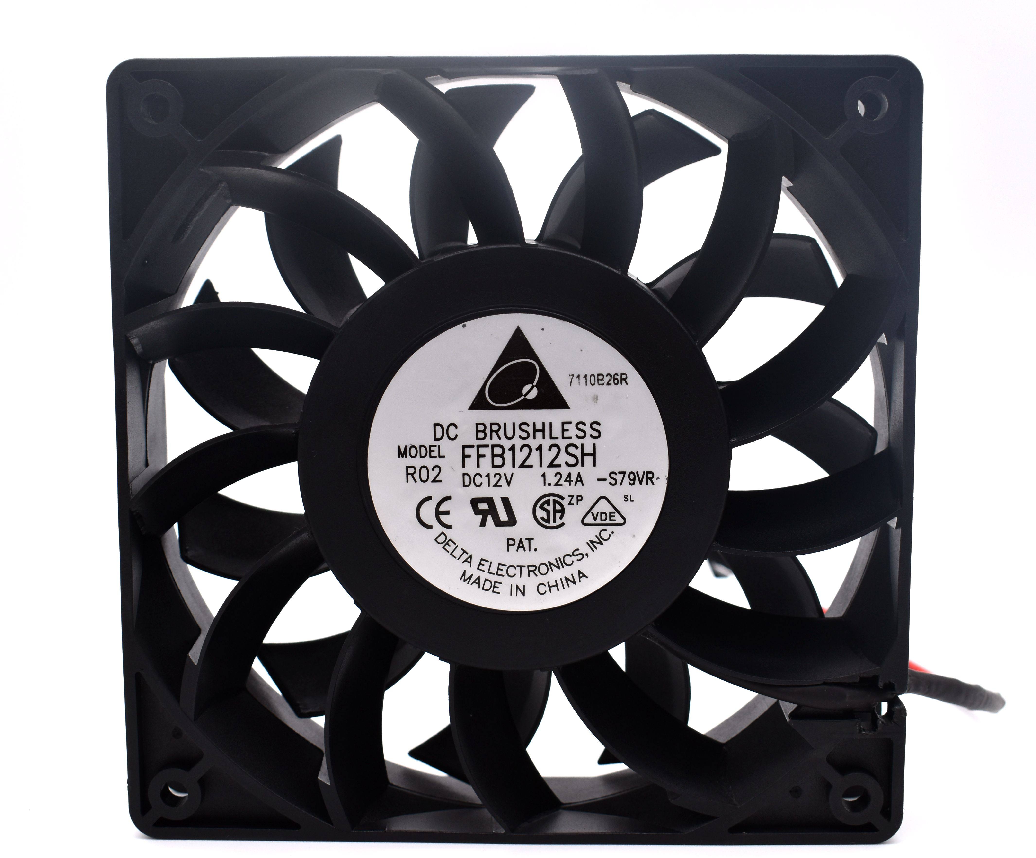 正品台达 ffb1212sh 12025 12v 1.24a 12厘米 高转速大风量风扇