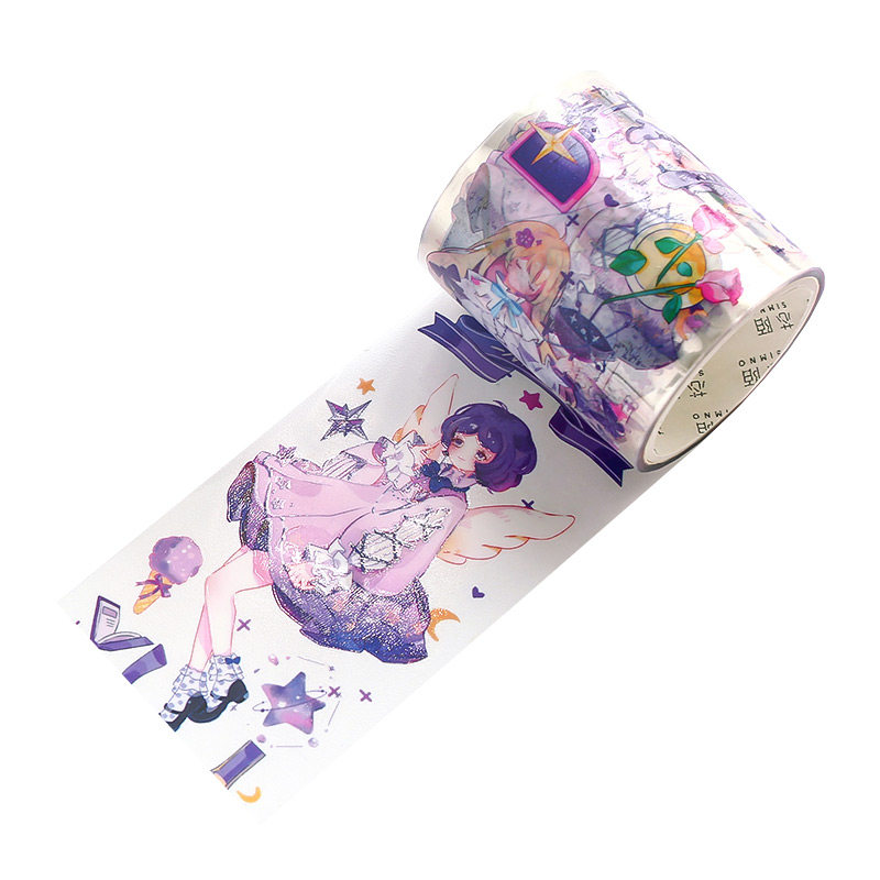 少女元气闪闪可爱梦幻人物pet胶带贴纸卡通胶带