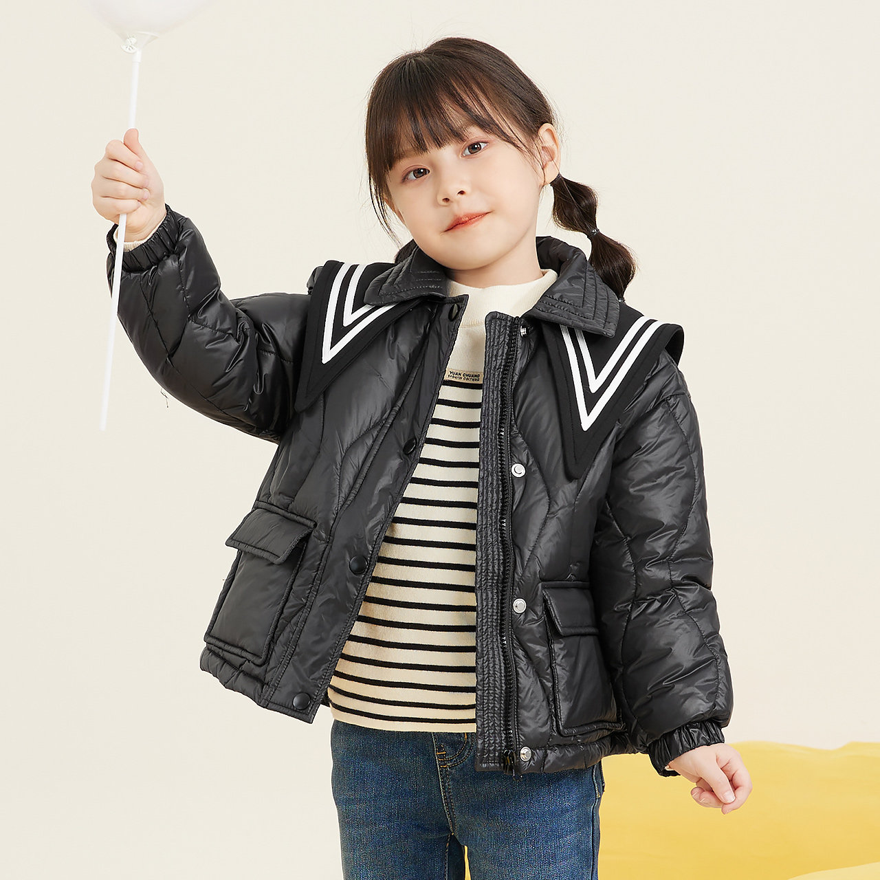 ief爱依服童装儿童羽绒服海军短款上衣外套冬季羽绒服