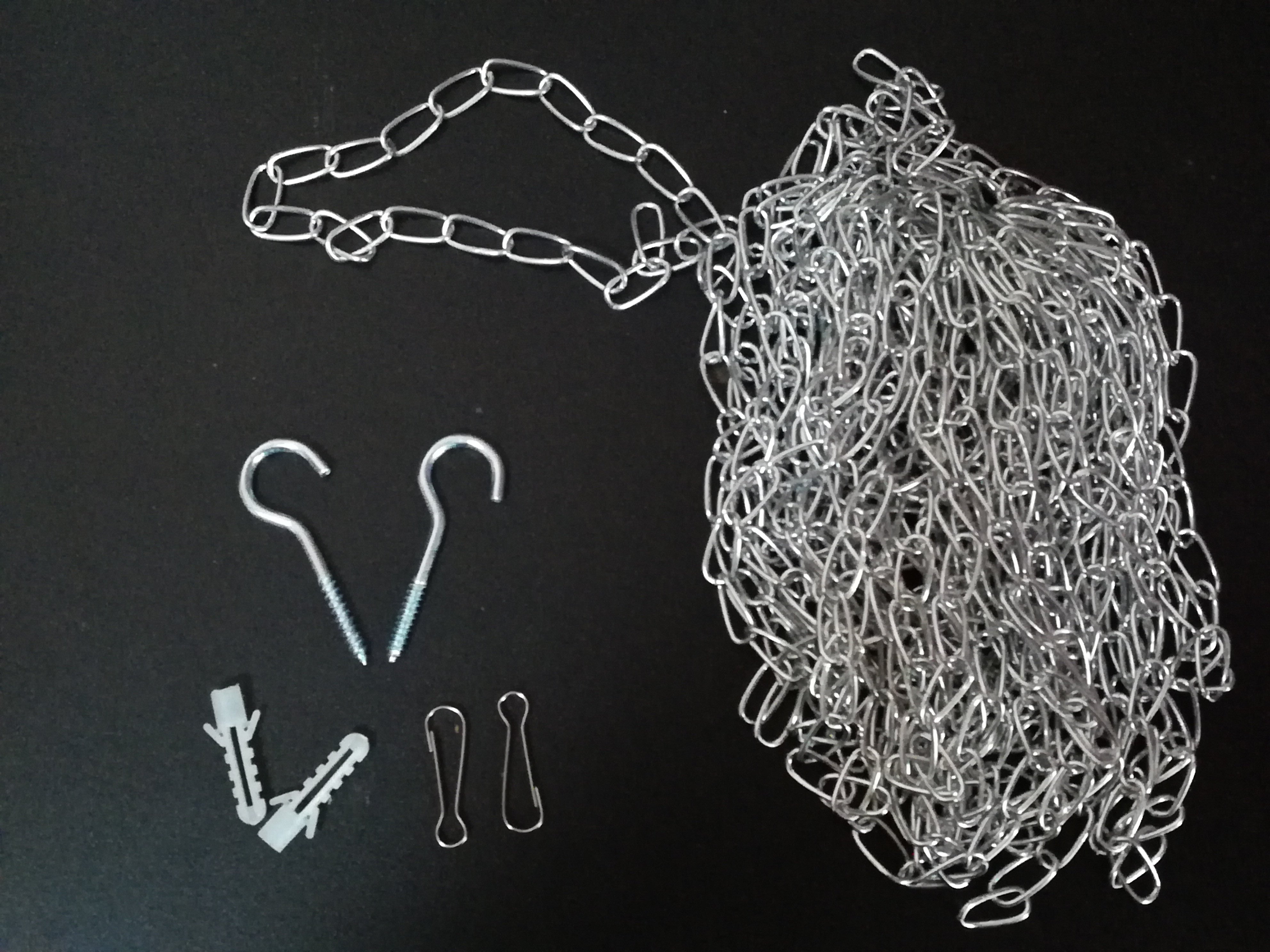 led日光灯应急灯安全出口吊链格栅灯盘线式镀锌链灯饰扣链条挂链
