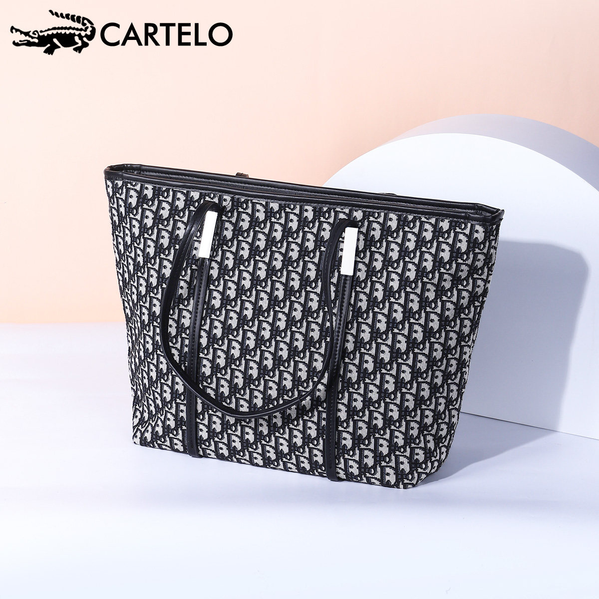 时尚卡帝乐鳄鱼女士托特2021新款小众大容量休闲通勤女士包袋