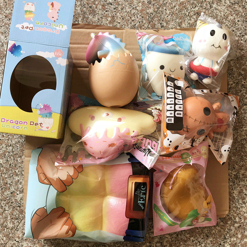 幸运包100元可爱squishy慢回弹玩具盲袋7个发泄减压女孩玩具礼盒