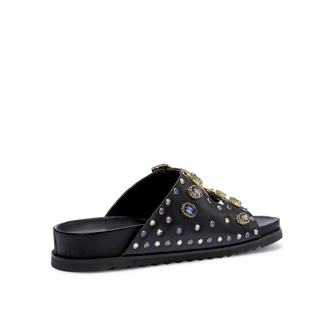 ash女鞋夏季新款urge系列金属搭扣复古钉珠饰带休闲凉拖凉鞋