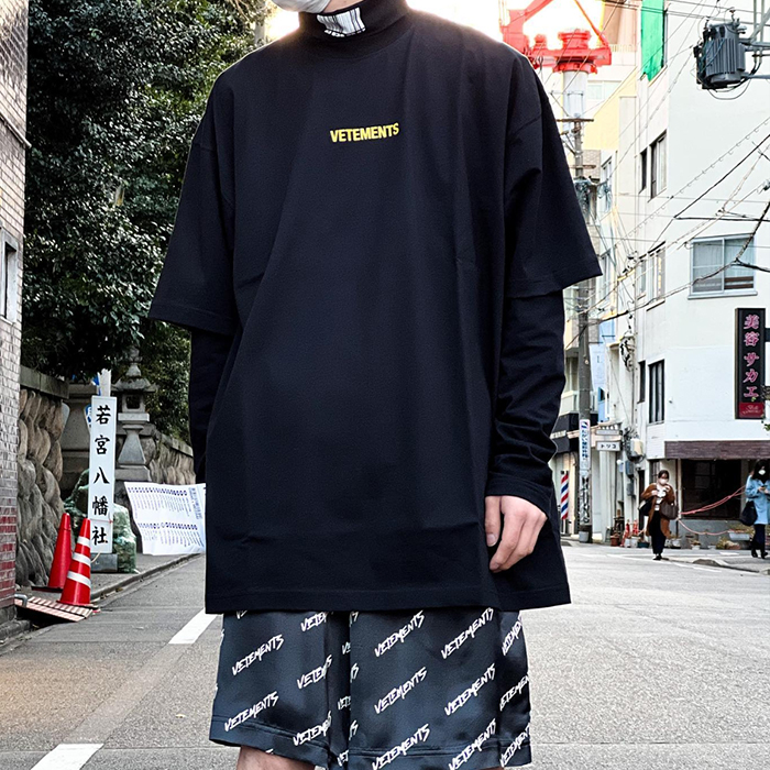 VETEMENTS 新标签LOGO印花短袖宽松圆领棉成分t-shirt潮牌T恤男女